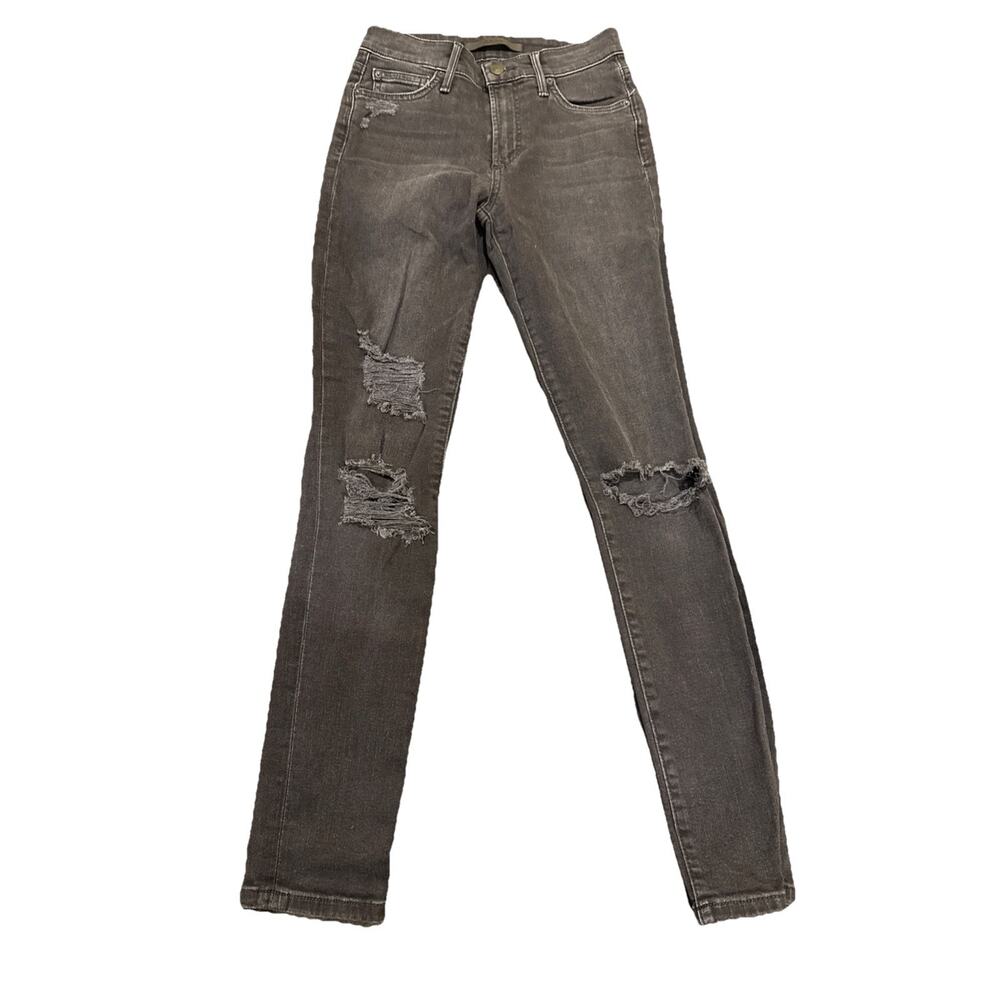 Joe’s Jeans-The Charlie High Rise Distressed Skinny Ankle Jeans - Obsidian - 24 - Picture 2 of 16